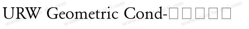 URW Geometric Cond字体转换